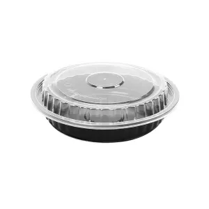 300 Pieces Black Base Round Container 12 oz