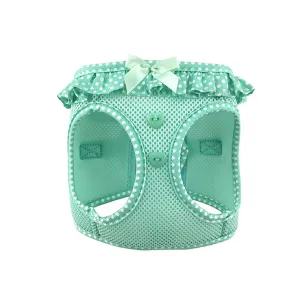 American River Choke Free Dog Harness in Teal Polka Dot