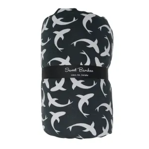 Big Kid Fur Blanket - 60 X 40 - Black Sharks