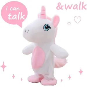 Talking Unicorn - Repeats What You Say Stuffed Animal Plush Toy