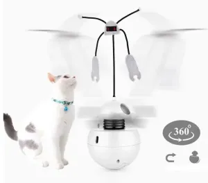 Three-in-One Robot Tumbler Laser Cat Toy!